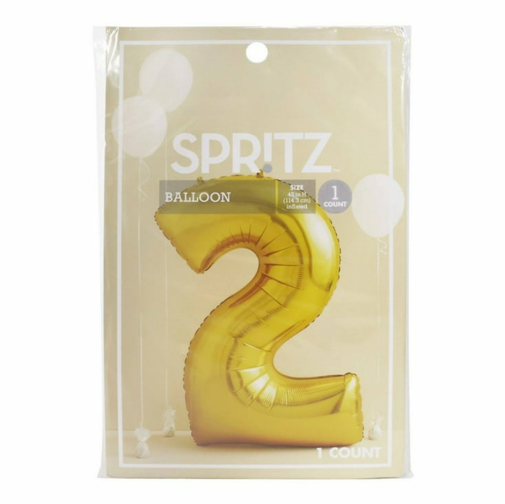 SPRITZ Giant 45" Gold Shiny Balloon #2 NWT
